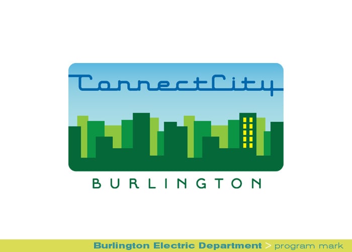branding identity_Burlington Electric Department Connect City_program mark