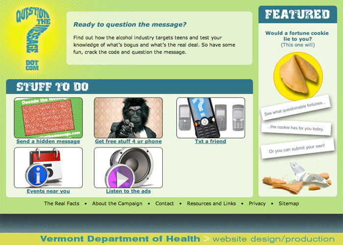 Digital Web Online_Vermont Department of Health_website design and production