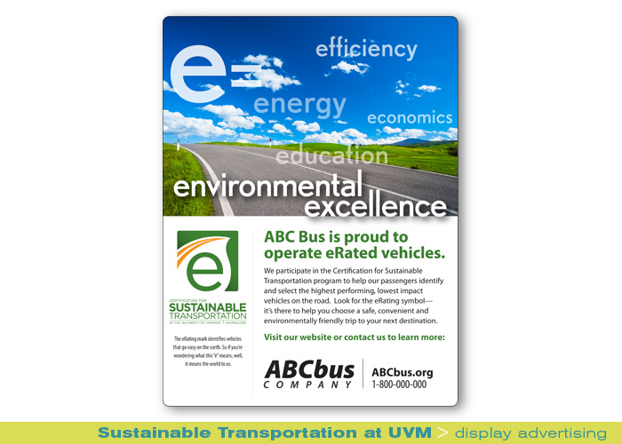 Print_UVM Sustainable Transportation_print ads and collateral