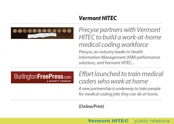 Marketing Partners Public Relations image: Vermont HITEC
