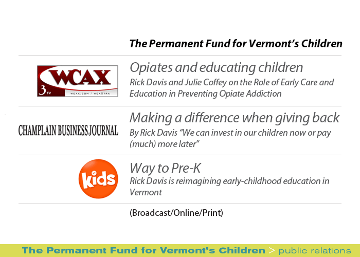 Marketing Partners Public Relations image: The Permanent Fund for Vermont’s Children