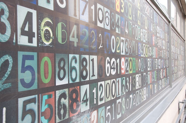 Large board full of numbers