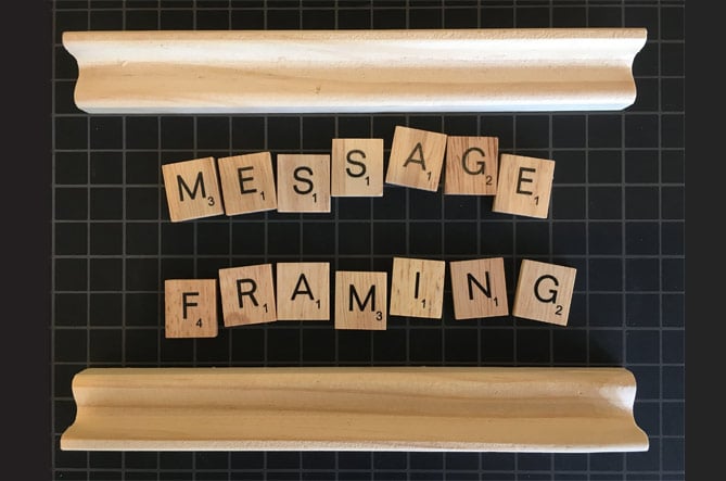 Message Framing and Change: Scrabble tiles