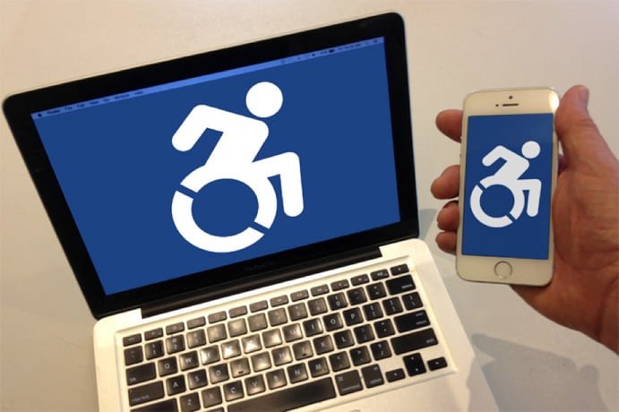 Accessibility-website-design-icon on laptop and mobile screens