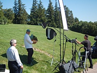 Your marketing photography: how to hire a professional: Brad Pettengill photographing Chef David Hugo, photographer Rosalyn Graham