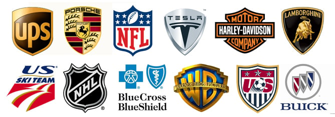 Modern shield logos