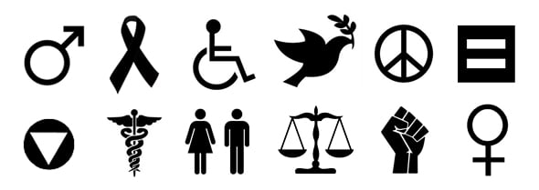 International symbols of Advocacy, Human rights, Health, and Activism