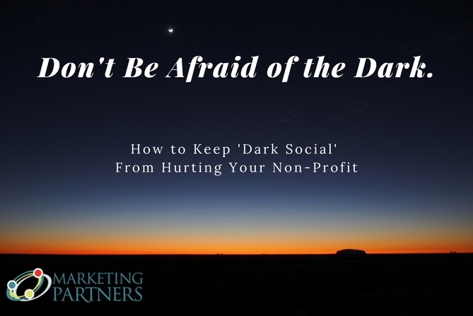 Dark Social for nonprofit - dark end of sunset image 