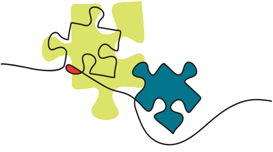 Marketing Partners Services Logo with two puzzle pieces connected together