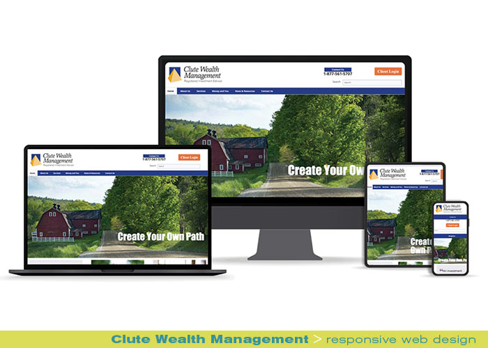 Digital web online - Clute Wealth Management responsive website