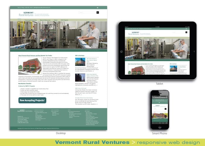 Digital Web Online_Vermont Rural Ventures_responsive web design