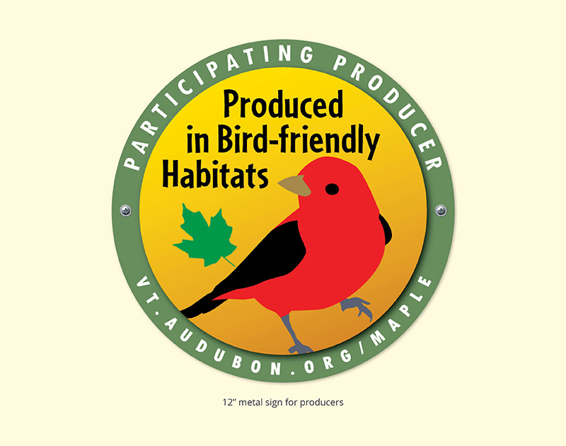 Bird friendly seal on metal sign