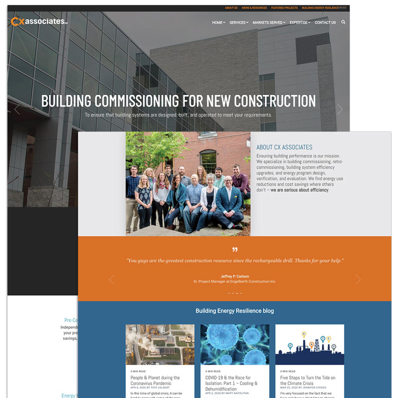 Cx Associates website images
