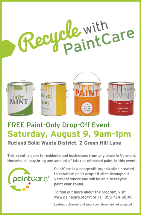 PaintCare ad appearing in Rutland Herald