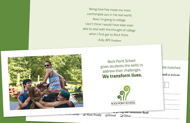 Rock Point School Tomorrow Fund annual appeal collateral