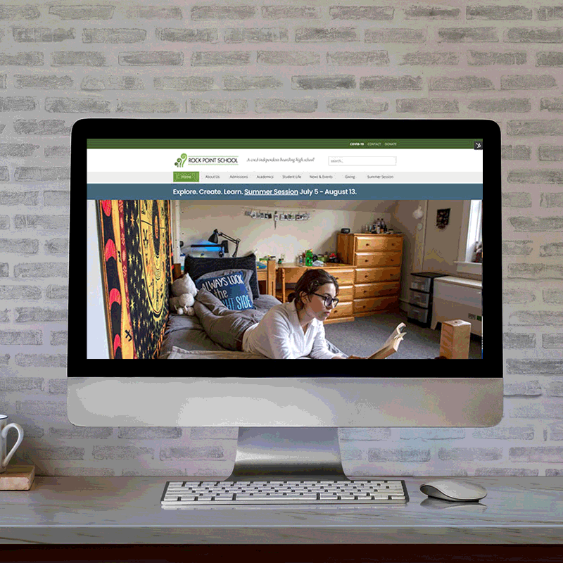 Rock Point School website display