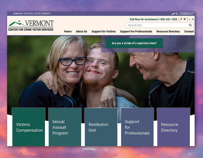 VCCVS website homepage