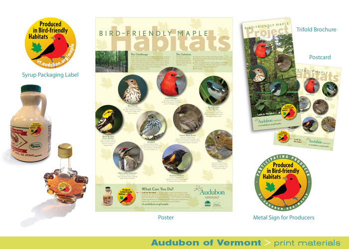 Print: Audubon of Vermont_labels poster signage