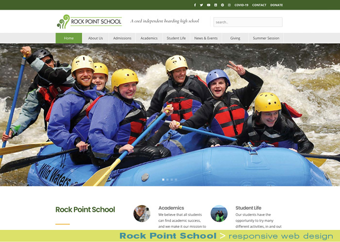 Digital Web Onlines_Rock Point School_responsive website