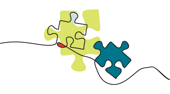 Marketing Partners services puzzle graphic